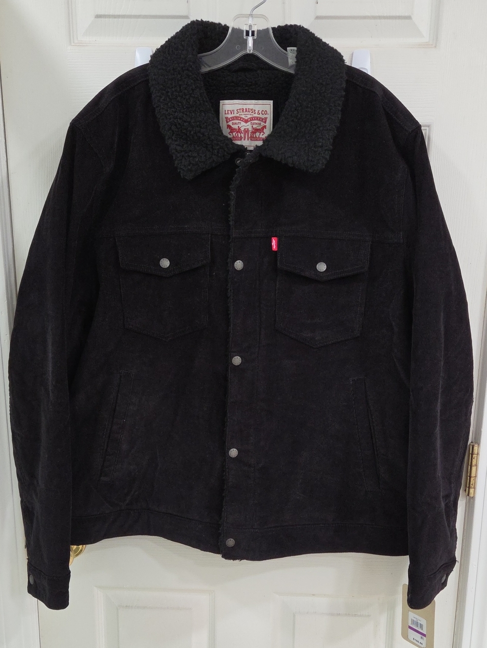 Levi's Black Sherpa-Lined Corduroy Jacket